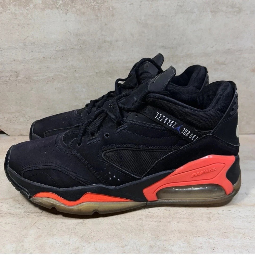 Jordan Point Lane Mens Black Electric Orange Sneakers CZ4166-006 Size 12
